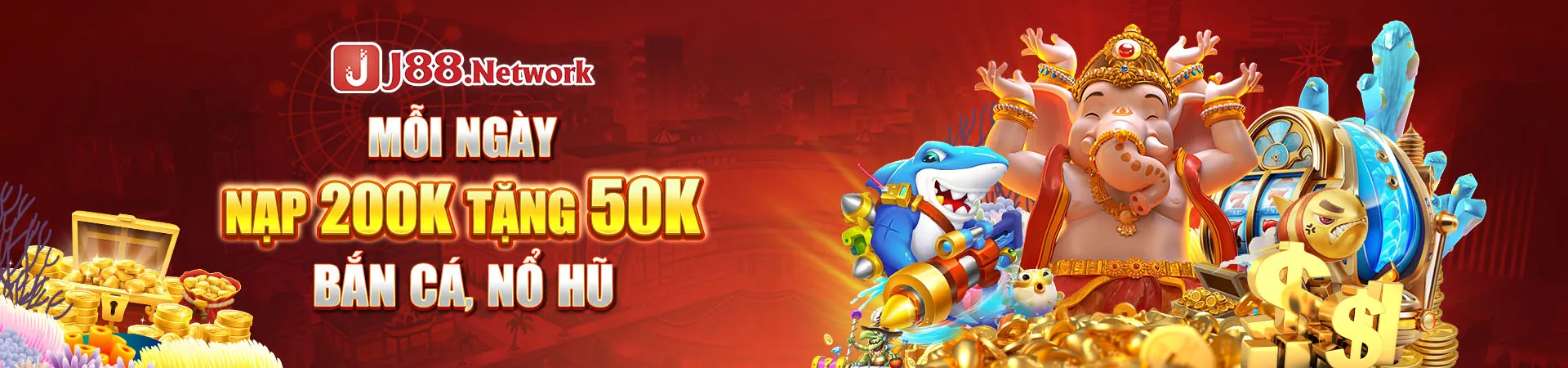 Hình ảnh chính game slot vn116 với đồng tiền vàng và biểu tượng jackpot